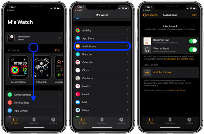 Synchronize Audiobooks to Apple Watch